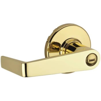 Kwikset Kingston Privacy Lever Ul, Polished Brass