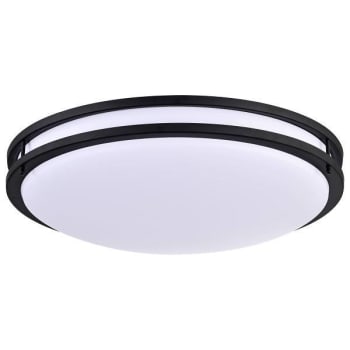 Image for Satco® Glamour Led 24" Cct Selectable Flush Mount Decorative Round Black Fixture from HD Supply