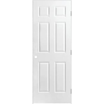 Masonite 24 X 80 In 6 Panel Lh Solid Core Textured Primed Prehung Interior Door