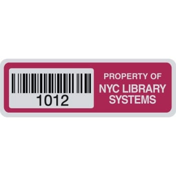 Image for All Surface Asset Labels, Silver Imprint, 3 x 1 from HD Supply