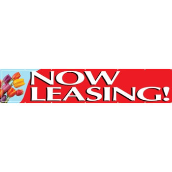 Image for Horizontal Now Leasing Banner, Tulips, 20' x 4' from HD Supply