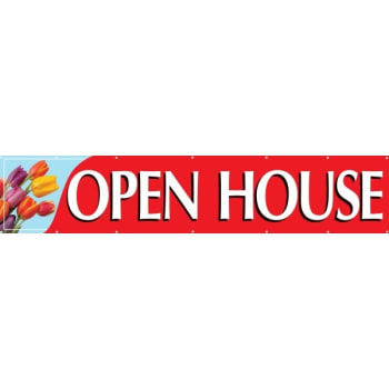 Image for Horizontal Open House Banner, Tulips, 20' x 4' from HD Supply