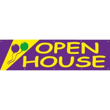 Image for Horizontal Open House Banner, Festive, 15' x 4' from HD Supply