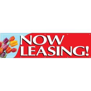 Image for Horizontal Now Leasing! Banner, Tulips, 15' x 4' from HD Supply