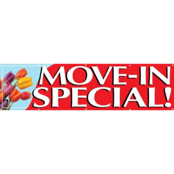 Horizontal Move In Special Banner, Tulips, 15' X 4'