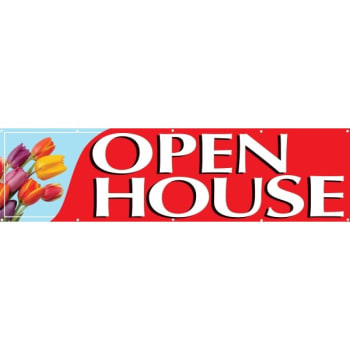 Image for Horizontal Open House Banner, Tulips, 15' x 4' from HD Supply