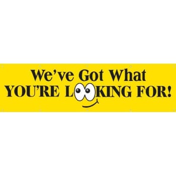Image for Horizontal We've Got What You're Looking For! Banner, 15' x 4' from HD Supply