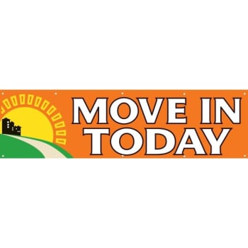 Image for Move In Today! Horizontal Banner, Sun/road, 15' X 4' from HD Supply