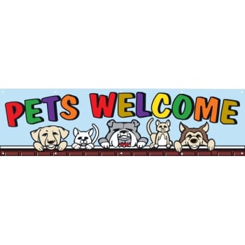 Image for Horizontal Pets Welcome Banner, Cats/dogs, 15' X 4' from HD Supply
