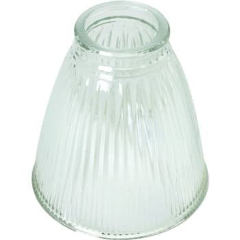 Litex Clear Prismatic Ribbed Tulip Glass 4-5/8H X 2-1/4" Pack Of 4