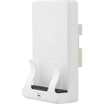 Image for Hubbell® Qi Certified Wireless Wall-Mount Phone Charger One-Gang Decorator Profile (White) from HD Supply