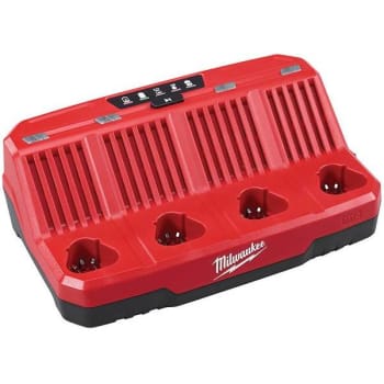 Image for Milwaukee M12 12v Lithium-Ion 4-Port Sequential Battery Charger from HD Supply