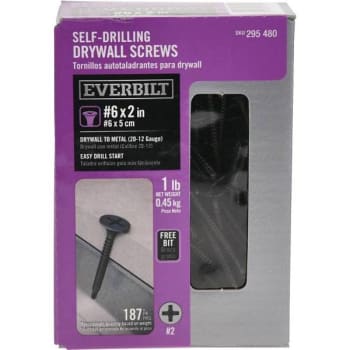 Image for Everbilt #6 X 2 In Phillips Bugle Head Drywall Screw 1 Lb Package Of 187 from HD Supply