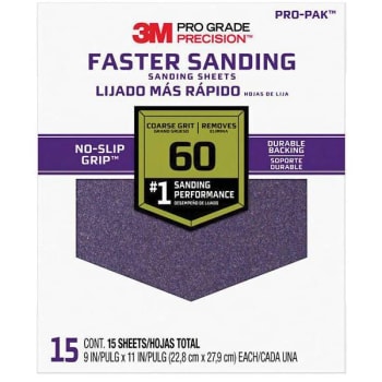 Image for 3m Pro Grade Precision 9 In X 11 In 60 Grit Faster Sanding Sheets, Package Of 15 from HD Supply
