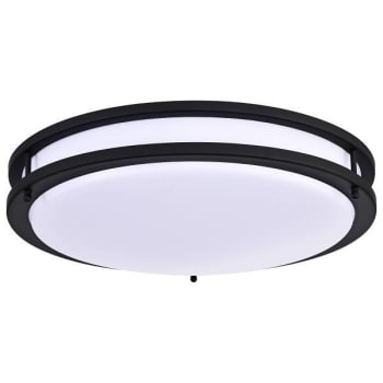 Image for Satco® Glamour Led 17" Cct Selectable Flush Mount Decorative Round Black Fixture from HD Supply