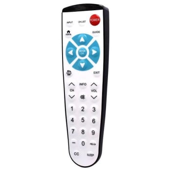 Clean Remote Advanced Function Tv Remote For All Philips, Lg, Samsung & Rca Tvs