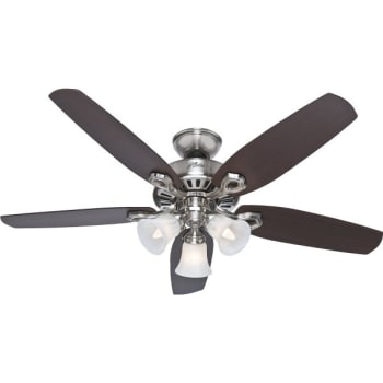 Image for Hunter® Builder 52 in Ceiling Fan w/ 3-Light (Brushed Nickel) from HD Supply