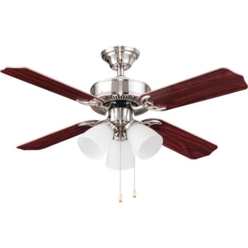 Image for Seasons® 42 in Ceiling Fan w/ 3-Light (Brushed Nickel) from HD Supply