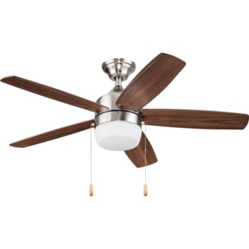 Seasons® 44 in 5-Blade Ceiling Fan w/ Light (Brushed Nickel)