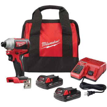 Image for Milwaukee M18 18v Lithium-Ion Brushless Cordless 1/4 In Impact Driver Kit from HD Supply