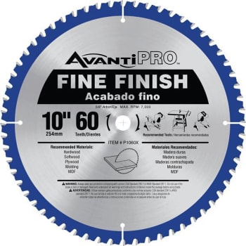Image for Avanti Pro 10 In X 60-Tooth Fine Specialty Coating Circular Saw Blade from HD Supply