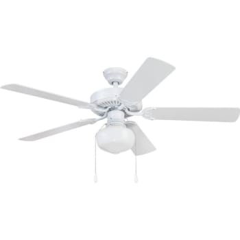Seasons® 52 In. 5-Blade Led Ceiling Fan W/ Light (White/maple)