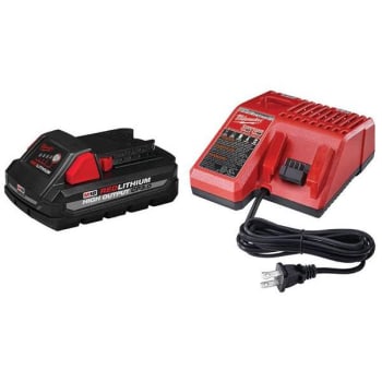 Image for Milwaukee M18 18-Volt Lithium-Ion High Output Starter Kit from HD Supply
