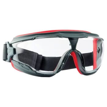 3m Protector Gray/red Anti-Fog Goggles With Clear Scotchguard Lens