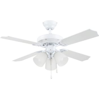 Seasons® 42 in Ceiling Fan w/ 4-Light (White)