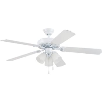 Seasons® 52 in Ceiling Fan w/ Light (White)