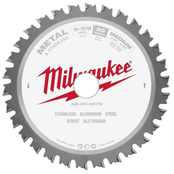 Image for Milwaukee 5-3/8 In. 30 Teeth Carbide Metal & Stainless Steel Cutting Circular Saw Blade from HD Supply