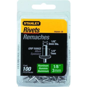 Image for Stanley 1/8 In X 1/4 In Aluminum Rivets Package Of 100 from HD Supply