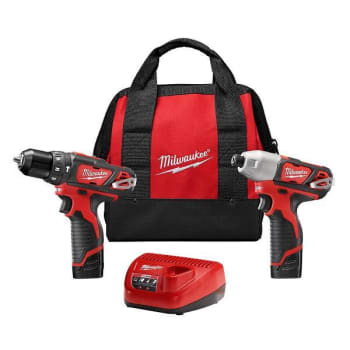 Image for Milwaukee M12 12v Cordless Hammer Drill/impact Driver Combo Kit from HD Supply