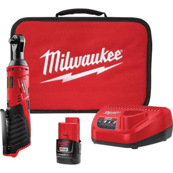 Image for Milwaukee M12 12v Lithium-Ion Cordless 3/8 In Ratchet Kit from HD Supply