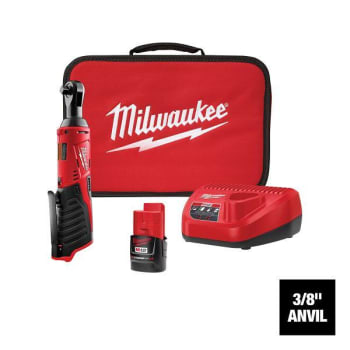 Image for Milwaukee M12 12v Lithium-Ion Cordless 3/8 In Ratchet Kit from HD Supply