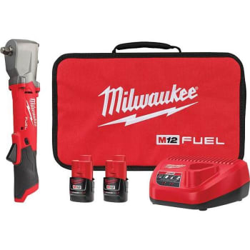 Image for Milwaukee M12 Fuel 12v Brushless Cordless 1/2 In Right Angle Impact Wrench Kit from HD Supply