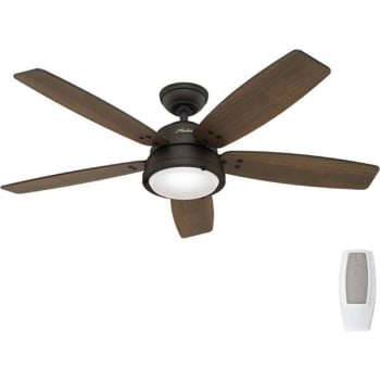 Image for Hunter Channelside 52 In Led Indoor/outdoor Noble Bronze Ceiling Fan W/remote from HD Supply