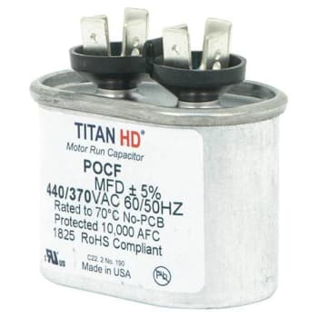 Image for Titan 4 Mfd 440/370-Volt Oval Run Capacitor from HD Supply