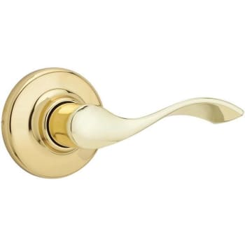 Image for Kwikset Balboa Polished Brass Privacy Bed/bath Door Lever from HD Supply