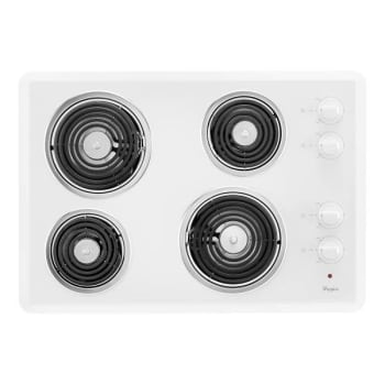 Image for Whirlpool 30 In Coil Electric Cooktop In White With 4 Elements from HD Supply
