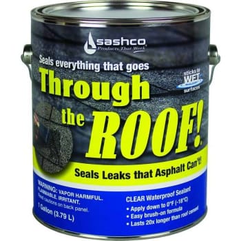 Image for Sashco Through The Roof! Waterproof Sealant, Brush Grade, 1 Gallon, Clear from HD Supply