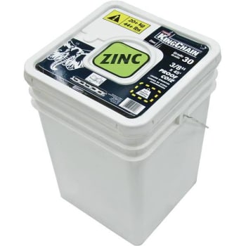 Image for Kingchain 3/8 In X 45 Ft Zinc-Plated Grade 30 Proof Coil Chain 2650 Lb Work Load from HD Supply