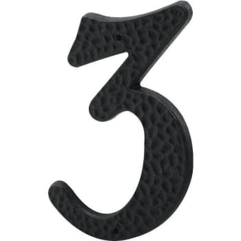 Image for Prime-Line 3 In House Number 3 Black Plastic W/nails from HD Supply