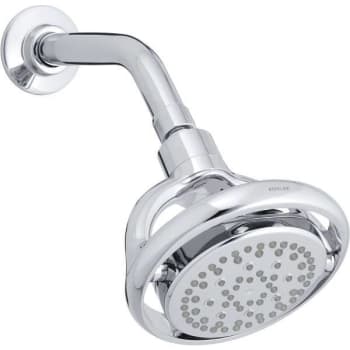 Image for Kohler Flipside 4-Spray 5.4 In Wall Mount Fixed Showerhead, Polished Chrome from HD Supply