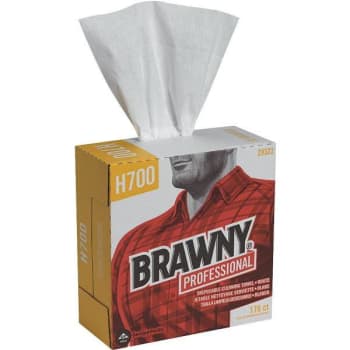 Image for Brawny Professional H700 Disposable Cleaning Towel, Tall Box, White (Case Of 10) from HD Supply
