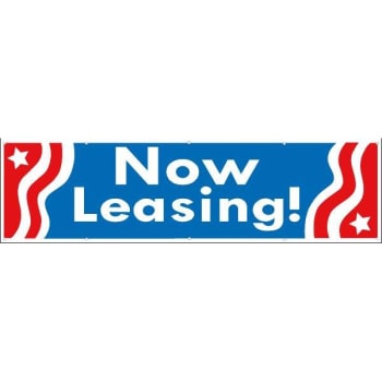 Image for Horizontal Now Leasing! Banner, Patriotic, 15' X 4' from HD Supply