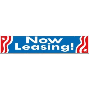 Image for Horizontal Now Leasing! Banner, Patriotic, 20' x 4' from HD Supply