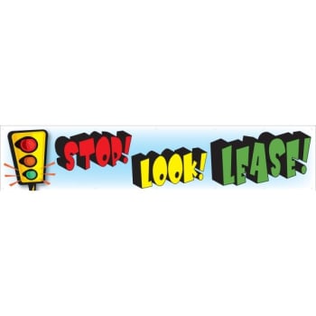 Image for Horizontal Stop! Look! Lease! Banner, Traffic Lights, 20' X 4' from HD Supply