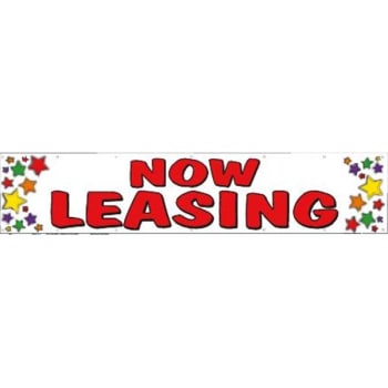 Image for Horizontal Now Leasing Banner, Multicolored Stars from HD Supply
