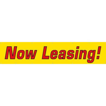 Image for Horizontal Now Leasing! Banner, 20' X 4' from HD Supply
